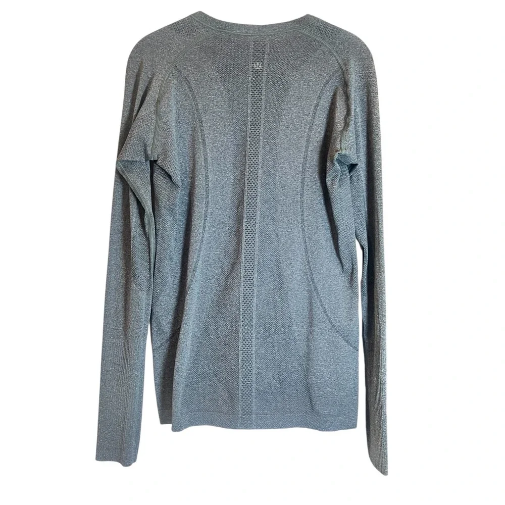 Lululemon Swiftly Tech Long Sleeve 2.0 Heathered Grey Running Shirt Womens 10‎
